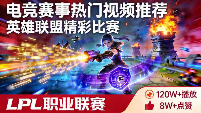 电竞赛事热门视频推荐封面 - 英雄联盟比赛画面